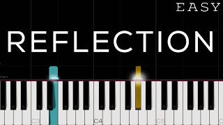 Mulan  Reflection  EASY Piano Tutorial [upl. by Finella]