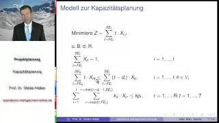 Video 123 zum quotOperations Management Tutorialquot Kapazitätsplanung für Projekte [upl. by Azal639]