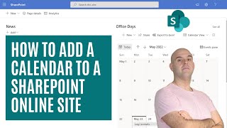 How To Add A Calendar To A SharePoint Online Site [upl. by Rehpotsirhcnhoj]