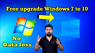 Windows 7 to 10 Free upgrade without losing data  Windows 7 to 10 installation step by step [upl. by Bonnice728]