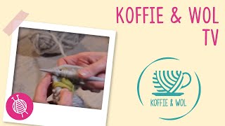 Koffie amp Wol  Bloem in sjaal breien [upl. by Rose308]