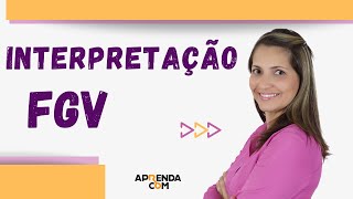 Interpretaçao de Texto FGV  Professora Aline Aurora [upl. by Leanne300]