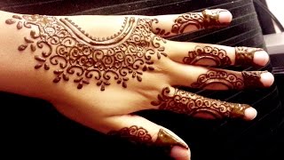 Arabic Henna Design  Simple Easy Mehendi Tutorial [upl. by Sesiom]