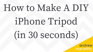 How to Make A DIY iPhone Tripod Stand in 30 Seconds  iPhone Hack [upl. by Krute]