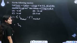 For the following reaction CaCO3s CaOs  CO2g if at 0 K S of this reaction [upl. by Warga]