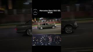 Acceleration W126 500SEL automobile mercedes mercedesbenzcars w126 car acceleration [upl. by Euqenimod]