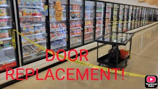 Supermarket Refrigeration  How to ReplaceTension A Hussmann RL5 Door [upl. by Ettennan]