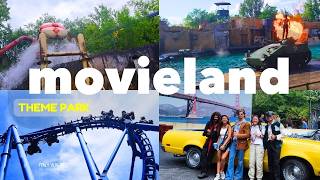 Movieland Theme Park Italy🎢🔥💦  Unique Rides and Shows in Lake Garda Travel Vlog🇮🇹 [upl. by Esirahc]