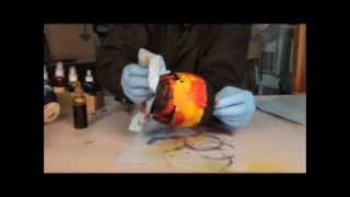 WOODTURNING AND COLORING WOOD ART [upl. by Nahtanoy]