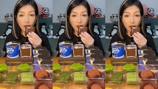 ASMR Dessert Mukbang Eating Chocolate Cake  Mukbang Eating Show💗🍰🧁 [upl. by Ayekam]