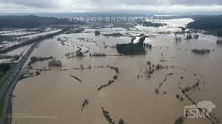 01082022 Chehalis  Centralia Washington Aerial Significant Flooding [upl. by Torp884]