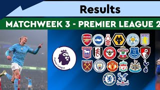 RESULTS PREMIER LEAGUE 202425 GAME WEEK 3  WEST HAM VS MANCHESTER CITY [upl. by Anaitsirk]