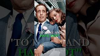 Did you know that Humphrey Bogart and Lauren Bacal interestingfacts love facts relationship [upl. by Ahaelam]