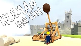 Human Fall Flat  Level 6  Castle  STORM THE GATE WITH CATAPULTS FUN  Lets Play Gameplay [upl. by Iaw]