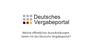 DTVP  öffentliche Ausschreibungen auf dem Deutschen Vergabeportal DTVP [upl. by Velleman]