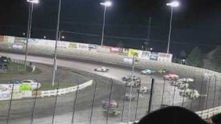 Lucas Oil Knoxville Late Model Nationals AMain IMCA Modifieds 2010Iowa clip 6 [upl. by Clapp]