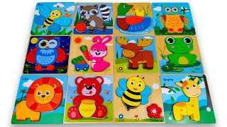 Best Learn Shapes with Animals Shape Matching Puzzle  Preschool Toddler Learning Kids Toy Video [upl. by Rebekkah]