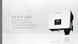 Peimar  Collegamenti inverter ibrido monofase PSIX1P  1 master  2 slave [upl. by Aneeroc]