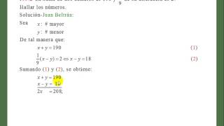 Baldor 1932 Problemas que se resuelven por ecuaciones simultáneas 👀😺😺 [upl. by Aicia]