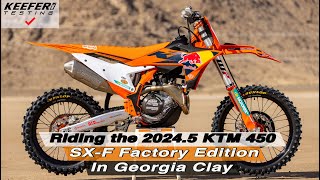 20245 KTM 450 SXF Factory Edition Laps In Georgia Clay [upl. by Ainotal]