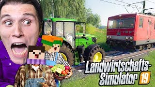 Zug gegen TRAKTOR Wer ist STÄRKER  Landwirtschafts Simulator 2019 12 [upl. by Elaine137]