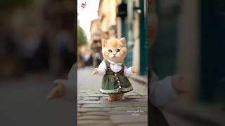 Cute 🥰 cat dance shorts youtubeshorts ytshorts viralvideo [upl. by Milzie]