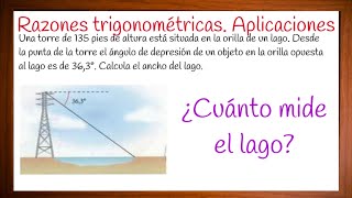 Ejercicios resueltos del ángulo de depresión Razones trigonométricas [upl. by Heymann]