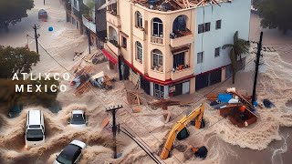 Impact of Hurricane “Milton” Roads end up like rivers in Atlixco Mexico [upl. by Anihcak]