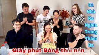 Ăn sinh Nhật Bông xong cả nhà ra nghĩa trang thăm ba Mai le cuộc sống ở Pháp [upl. by Chariot684]