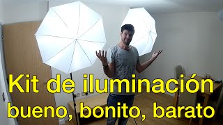 Kit de iluminación para fotovideo barato  Compra unboxing y análisis de un set de luces [upl. by Airdna]