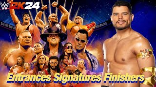 WWE 2K24 EntrancesSignaturesFinishers Humberto Carrillo [upl. by Htevi]