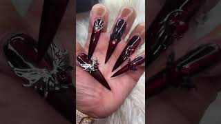 Goth Nails🖤❤️ [upl. by Forrest]