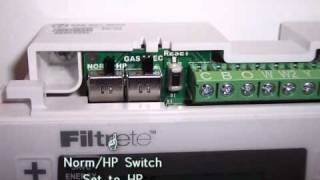 Filtrete 3M22 HVAC switch settings heat pump systems [upl. by Kcirdaed578]