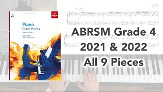 ABRSM Grade 4 Piano 2021 amp 2022 All 9 Pieces [upl. by Nylhsa]