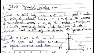 Fixed Axis and Moving Axis  Equation of VelocityEulers Dynamical Equationskinetic Energy Extra [upl. by Sager]