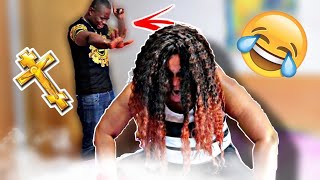 HILARIOUS POSSESSED PRANK ON HUSBAND 🤣 [upl. by Anahoj508]