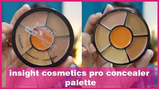 insightcosmetics  how to use insight cosmetics pro concealer palette step by step test amp trail [upl. by Eissirc24]