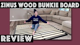 Zinus Deepak Wood Slat Bunkie Board Review [upl. by Annah]