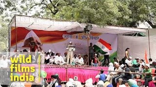 Crowd gathered at Anna Hazares protest  Delhi [upl. by Acinnod152]