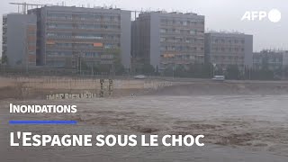 Inondations en Espagne le bilan continue de salourdir  AFP [upl. by Ecnerwal280]