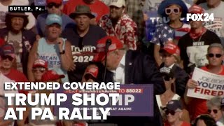 Extended Coverage  Former President Trump shot at Pennsylvania rally [upl. by Yelknirb685]