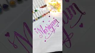 Easy Magical Calligraphy  Handwriting  Name calligraphy shorts shaartgallery artdiy trending [upl. by Dranek797]