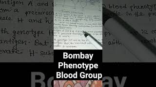 Bombay phenotype blood group  genetics class12biology neetbiology shortsfeed shorts [upl. by Aeret]