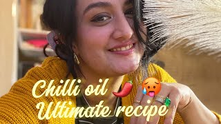 Chilli oil recipe  spicy chilli oil Korean recipe [upl. by Naed]