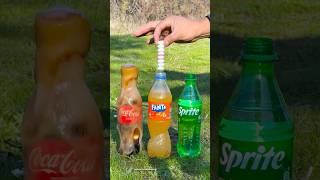 Which drink will win Try Mentos with Sprite Fanta or CocaCola [upl. by Nnylanna]