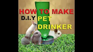 DIY PET DRINKER HOW TO MAKE PET DRINKER  PAANO GUMAWA NG WATER DISPENSER SA HAYOP  SIMPLE [upl. by Krock]