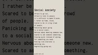 Social Anxiety [upl. by Dorene600]