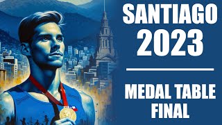 2023 Pan American Games  Final Medal Table  Santiago santiago2023 [upl. by Marcelia]