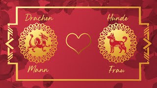 Chinesische Astrologie  Drachen Mann und Hunde Frau Partnerhoroskop  Liebe finden in 2021 [upl. by Francklyn]