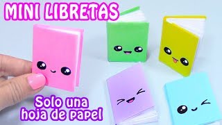 DIY MINI LIBRETAS CON SOLO UNA HOJA DE PAPEL [upl. by Marcella]